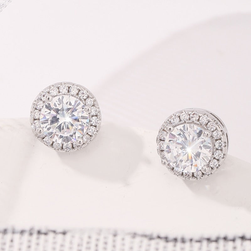 Shiny Round CZ Studs
