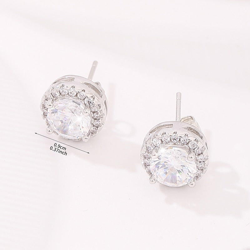 Shiny Round CZ Studs